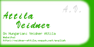 attila veidner business card